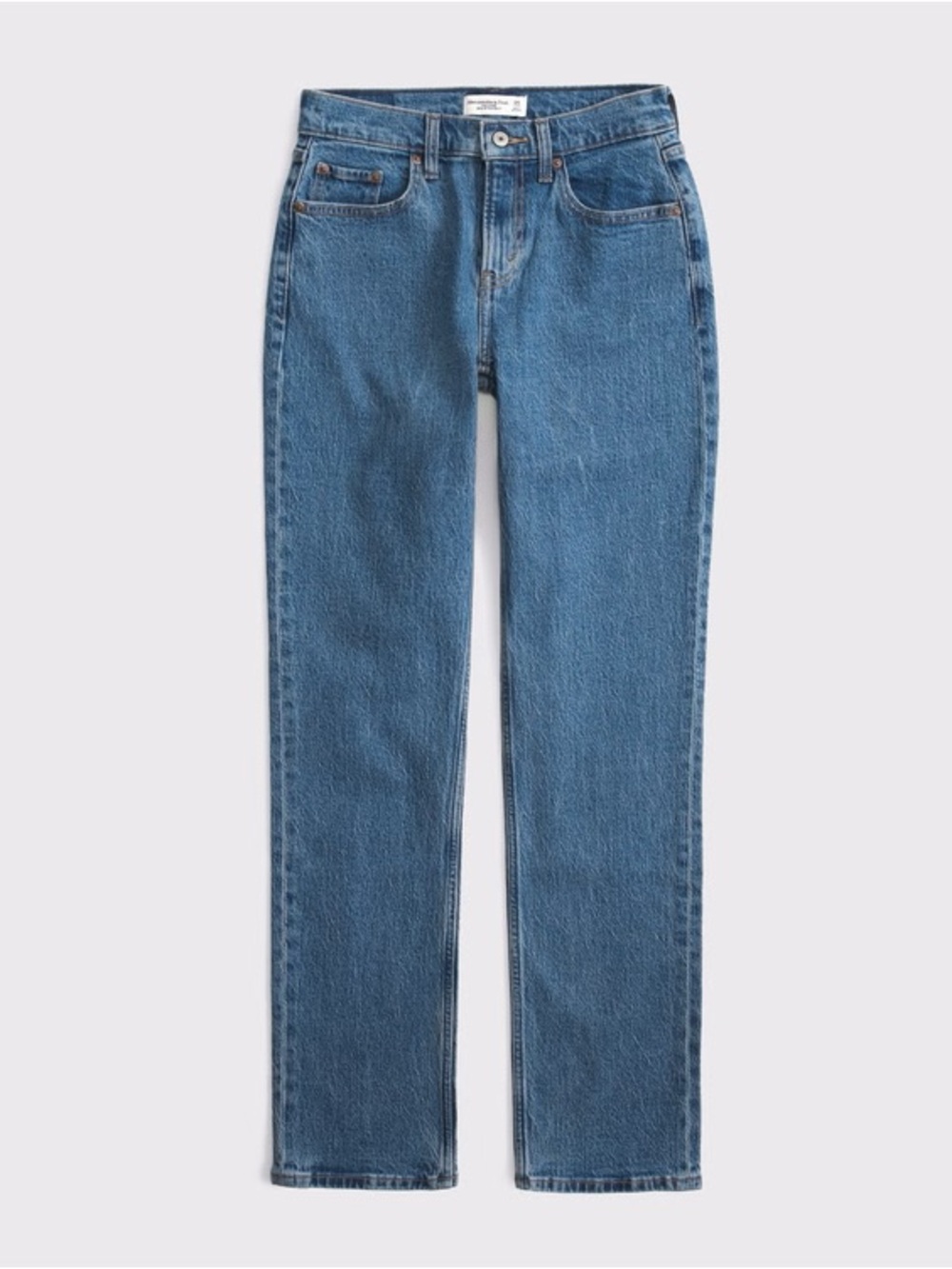 Abercrombie & Fitch Curve Love Mid Rise 90s Straight Jean, Regular Length